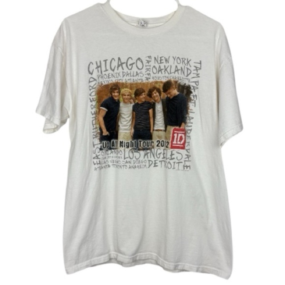 One Direction Up All Night Tour 2012 Tee Large 100% cotton 1D Girlhoodcore 1D